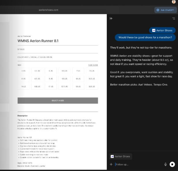 ChatGPT Atlas sidebar