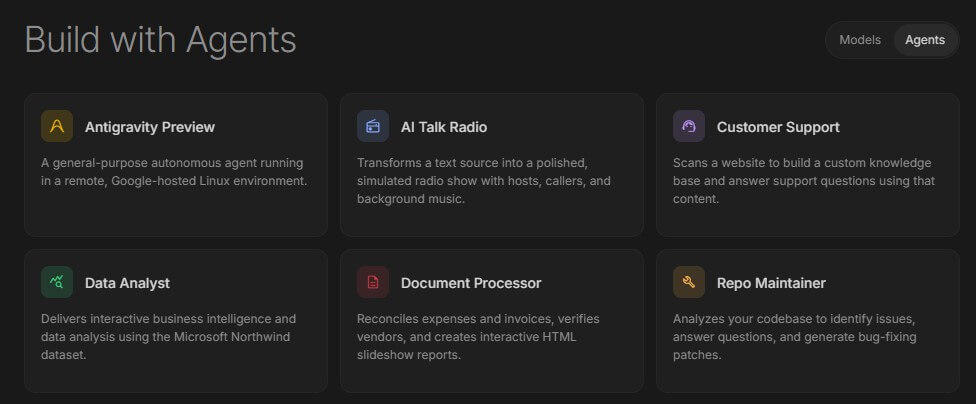 Google AI Studio agents