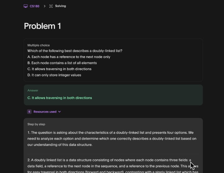 Atlas solve problems tool for step by step homework support