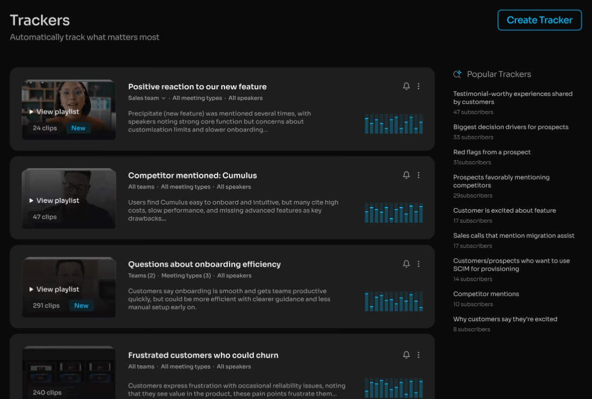 Fathom topic tracker