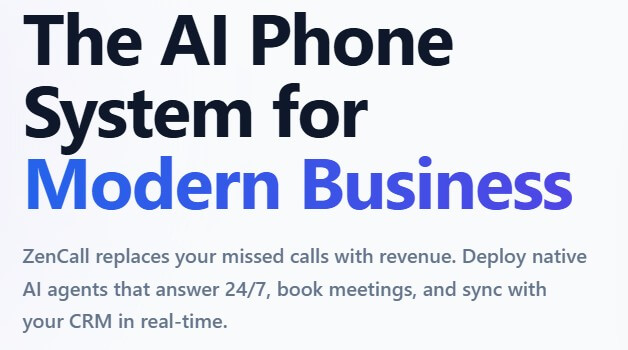 ZenCall AI phone agent platform