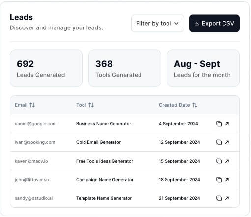 Toolpad get leads
