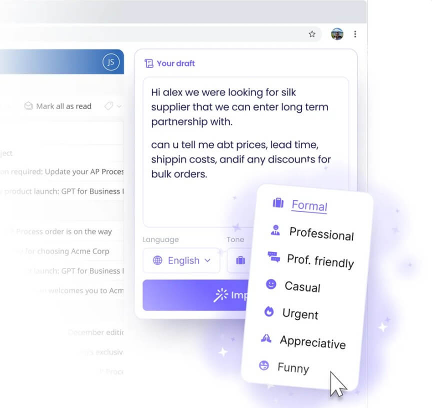 MailMaestro AI email writer