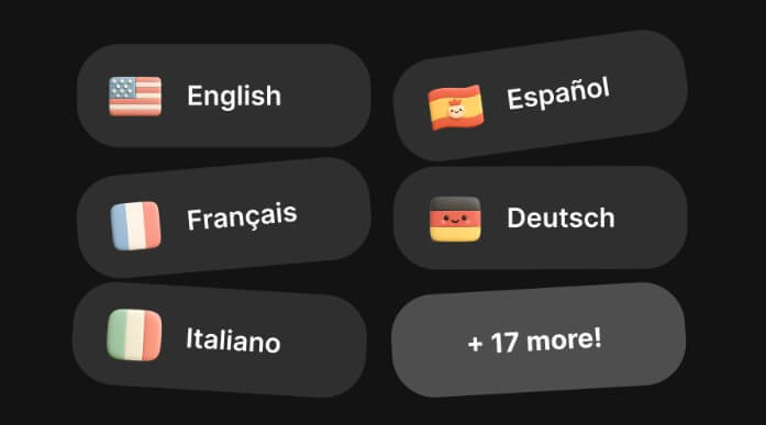LangoTalk language selection preview