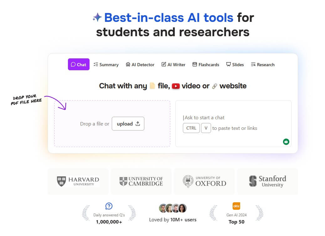ChatPDF Homepage