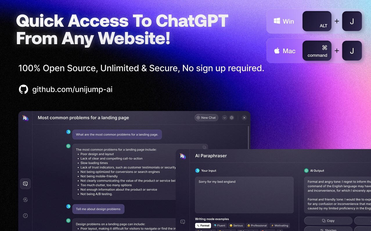 UniJump ChatGPT Quick Access