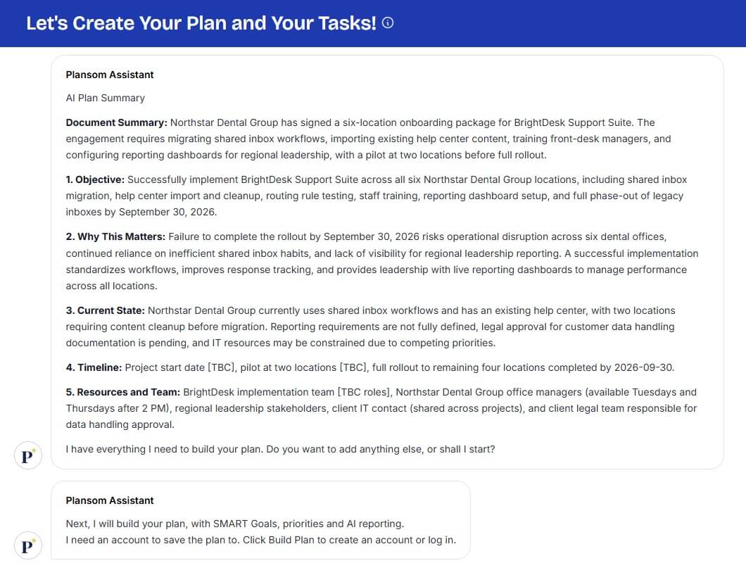 Plansom sample document upload