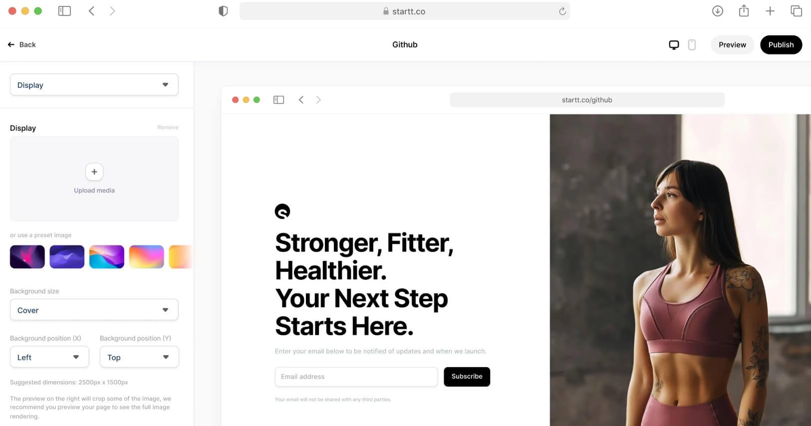 Startt easy interface