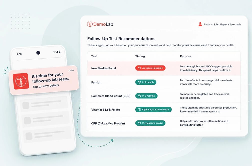 Docus follow-up lab test recommendations