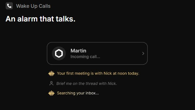 Martin AI alarm and reminders