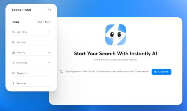 Instantly Super Search lead filtering and prospect discovery interface