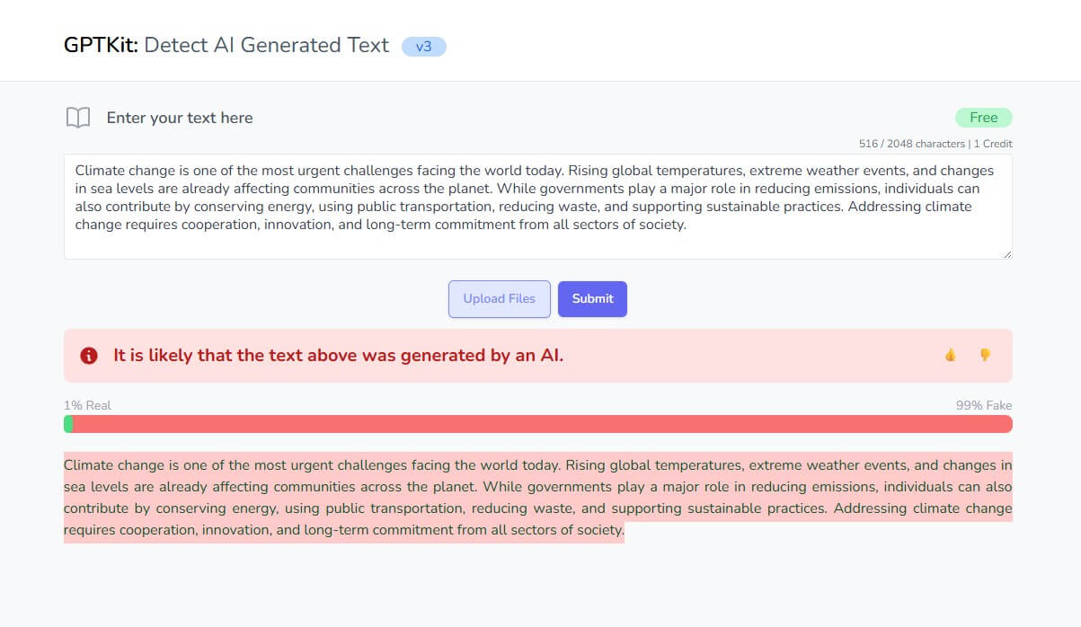 GPTKit sample 1 essay-style paragraph