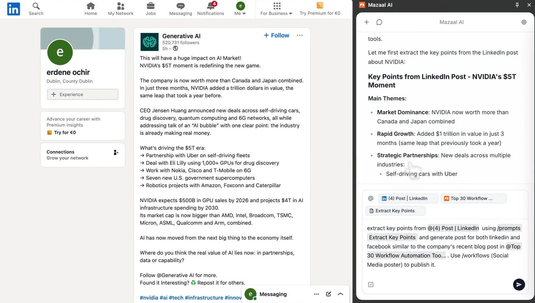 Mazaal AI social media automation