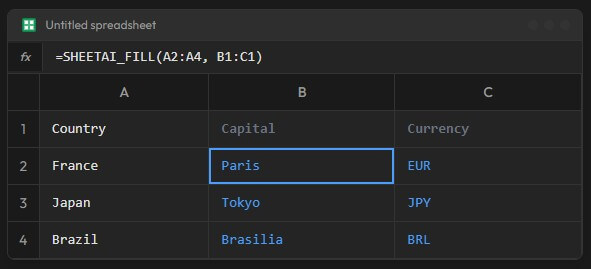 Sheet AI Autofill