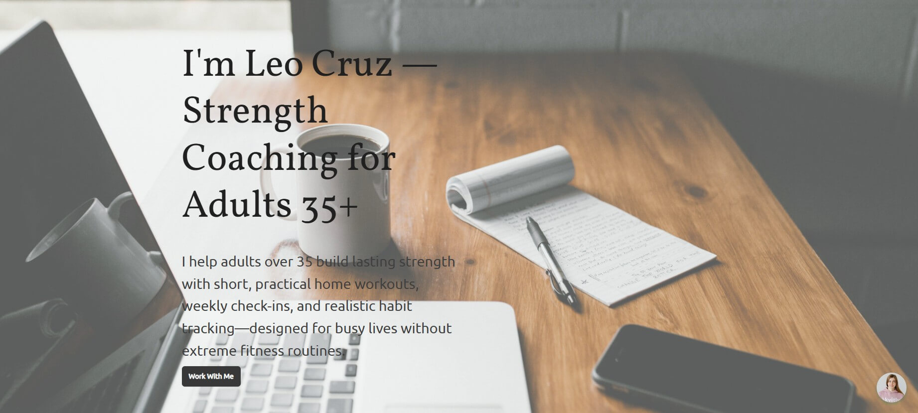 Kvitly Online Fitness Coach website sample part 1