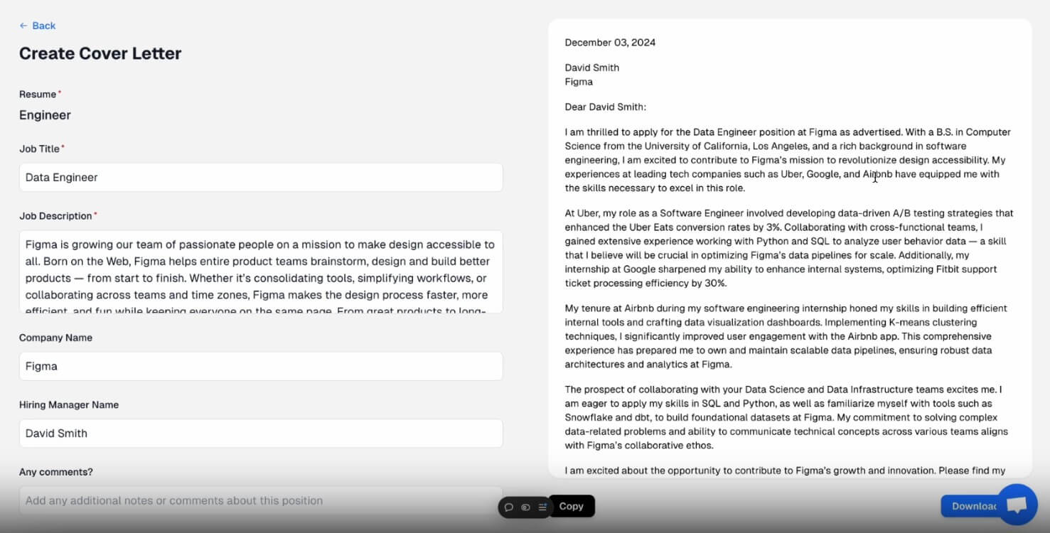Apply Hero creative cover letter