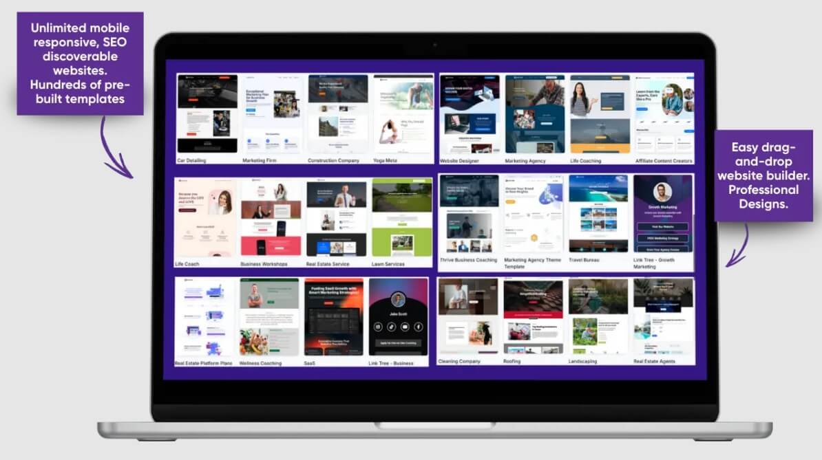 Tekmatix website and all-in-one business platform builder