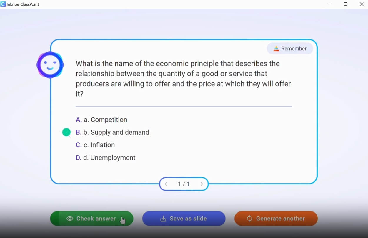 ClassPoint Generate Quiz