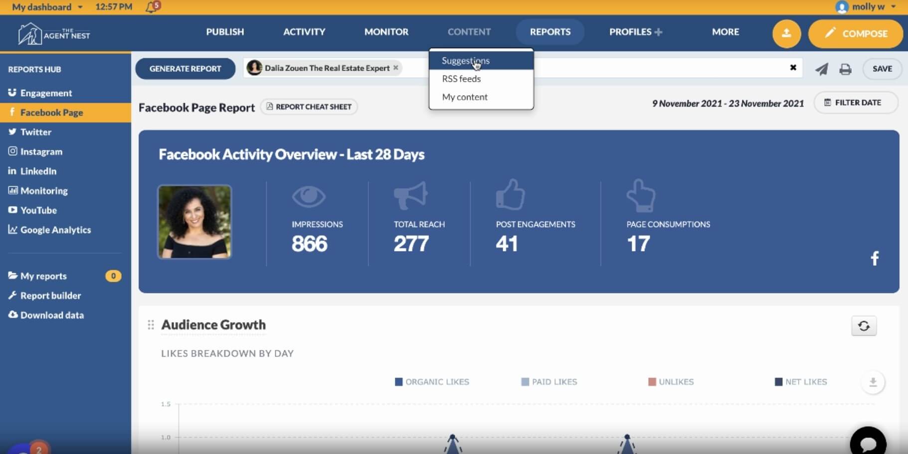 The Agent Nest dashboard