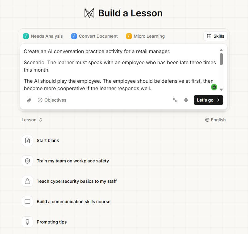 Mindsmith AI-native eLearning authoring platform
