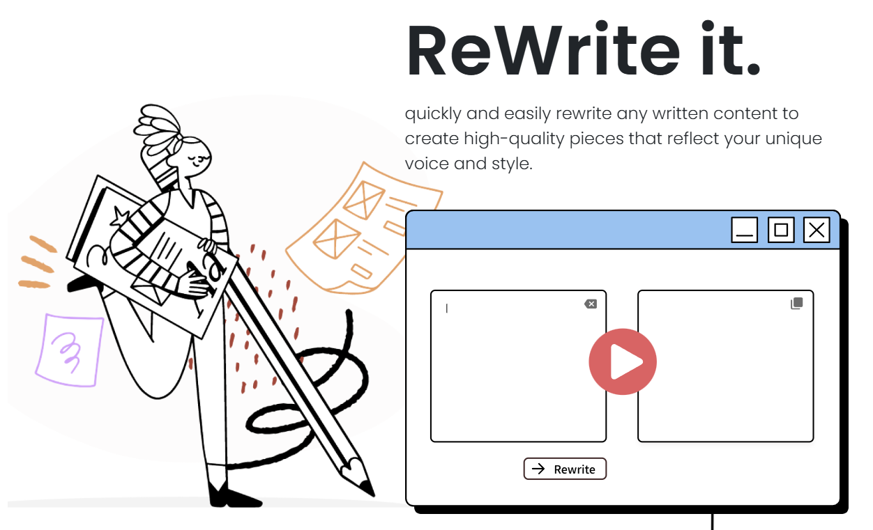 Rewriteit AI Homepage