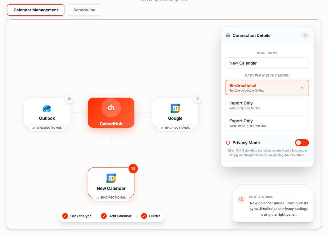 CalendHub calendar management