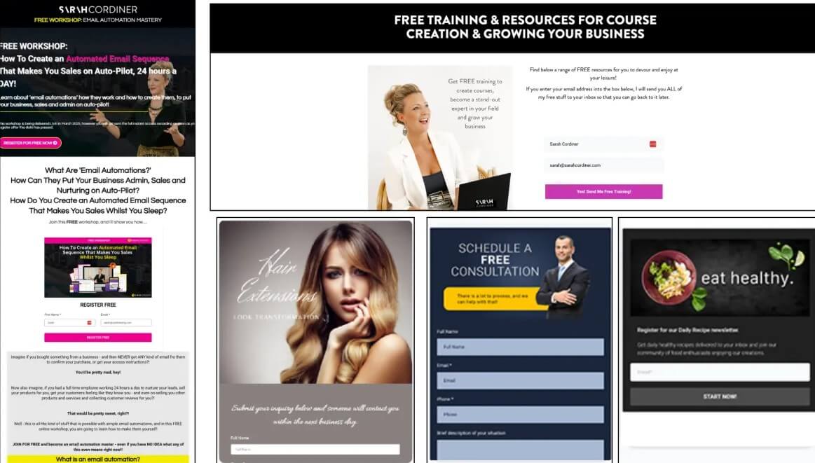 Tekmatix opt-in page builder for lead capture