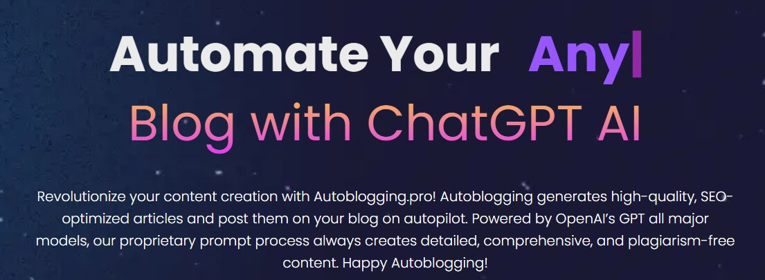 AutoBlogging Pro AI content automation platform