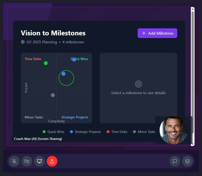 Mentara goal setting and tracking workflow