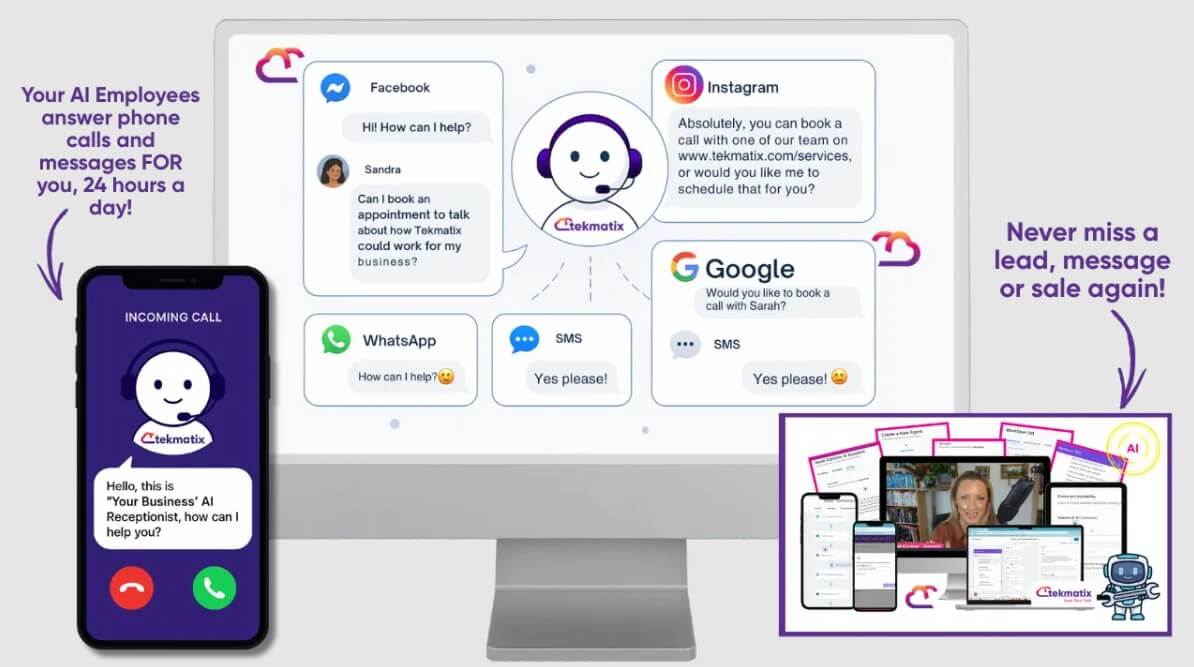 Tekmatix AI messenger bots for customer conversations