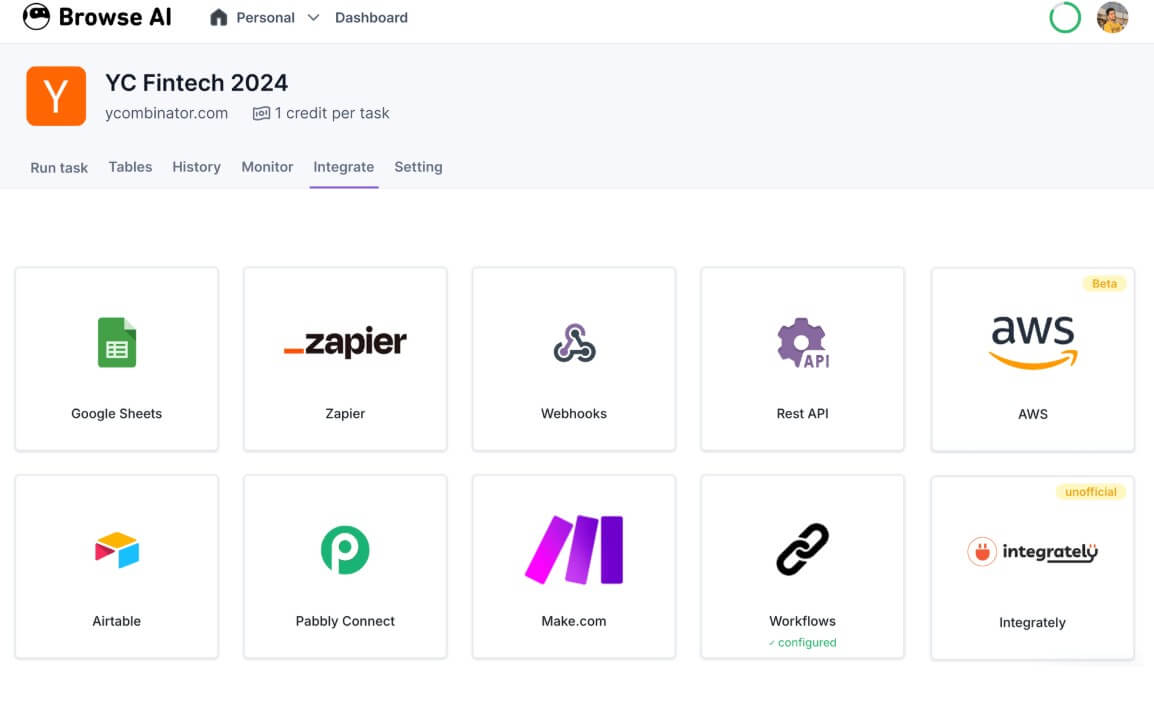 Browse AI Integrations