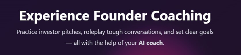 Mentara AI founder coaching homepage