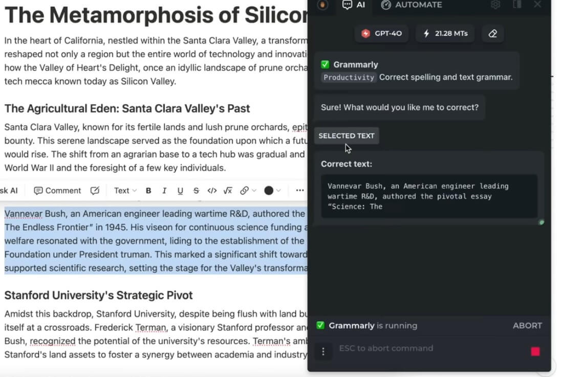 HARPA Correcting Texts