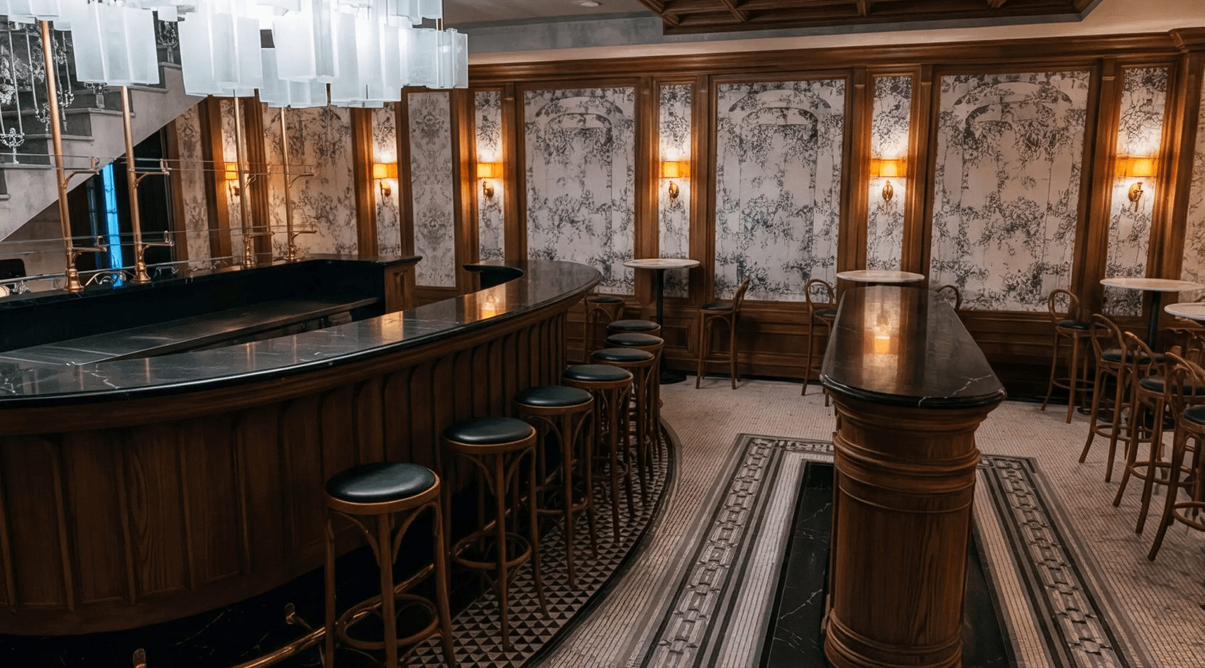 Eler rendered interior showing another view of the bar project