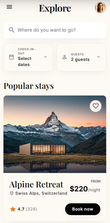 Stitch with Google image-to-UI result two