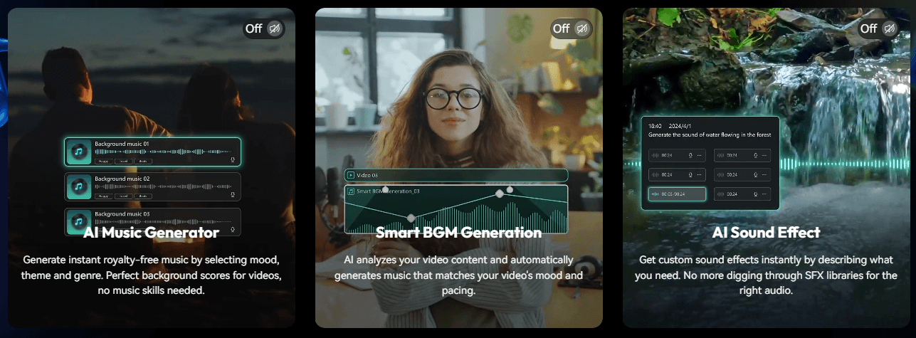 Filmora Music and Background Audio Tools