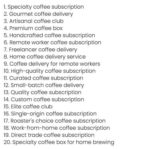 Optimo keyword research prompt result
