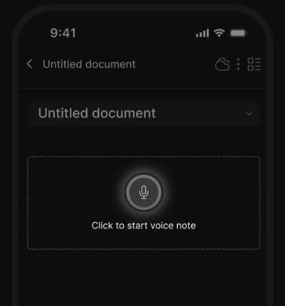 Saner AI voice note