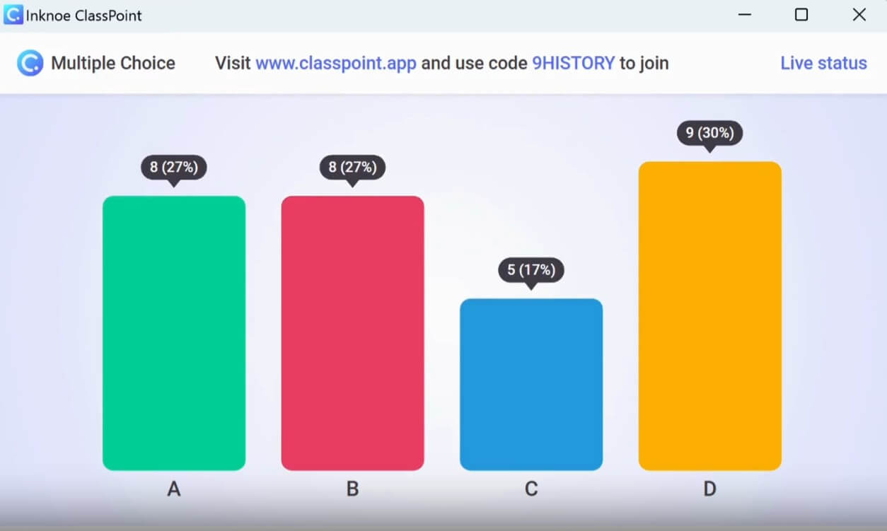 ClassPoint Collect Live Responses
