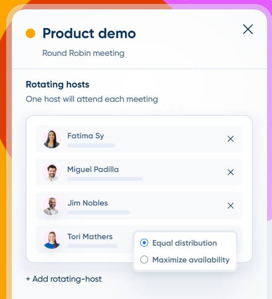 Calendly round robin and collective events