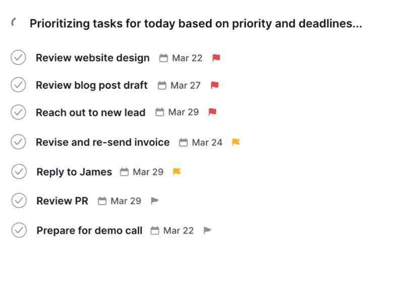 Motion tasks
