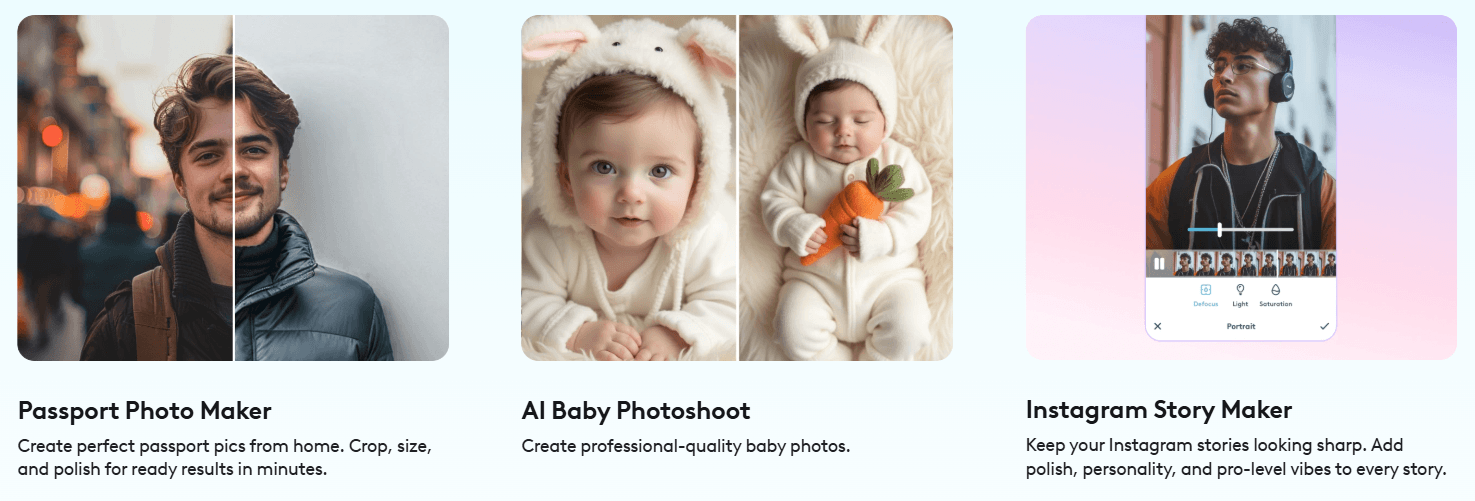 Facetune Profile and Story Tools