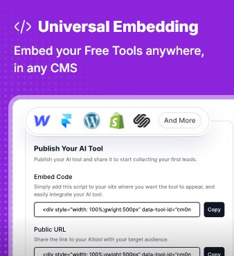 Toolpad universal embedding