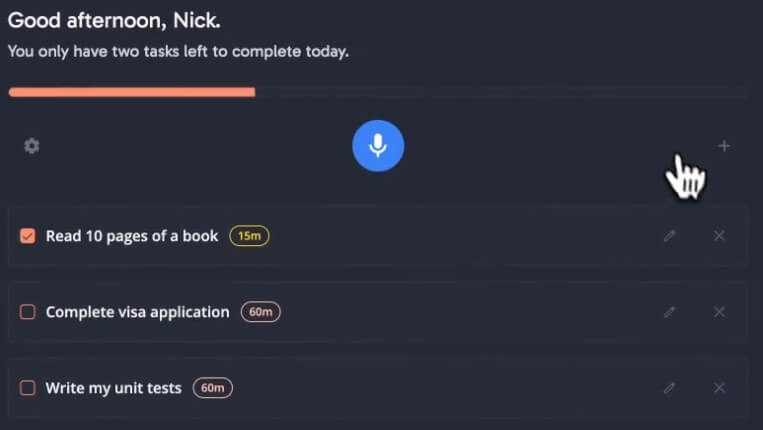 Intellisay complete tasks