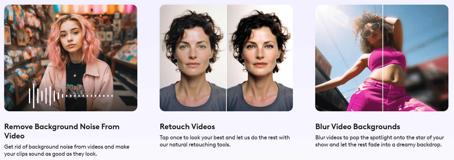 Facetune Video Audio and Blur Tools