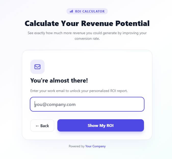 Embeddable.co SaaS ROI calculator sample output E