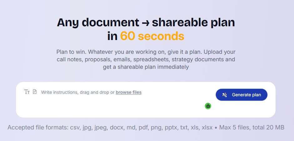 Plansom AI planning tool