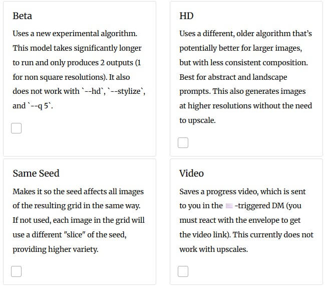Midjourney Prompt Generator settings for aspect ratio quality stylize and version controls