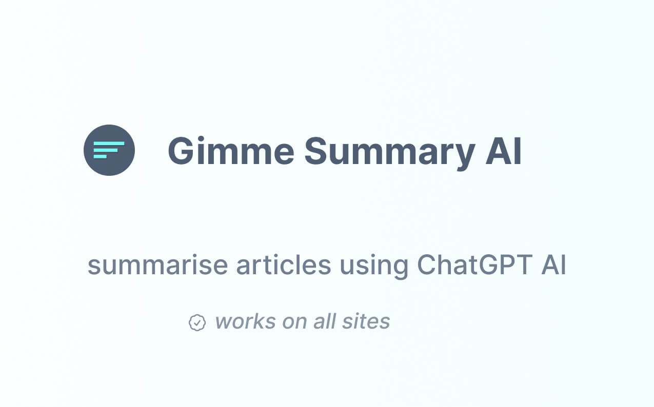 Gimme Summary Homepage