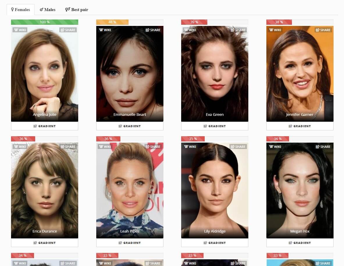 StarByFace sample 2 celebrity look-alike result